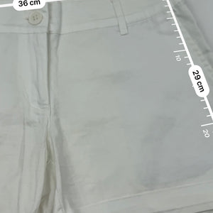 White 100% cotton low rise mini short (S)