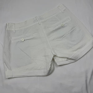 White 100% cotton low rise mini short (S)