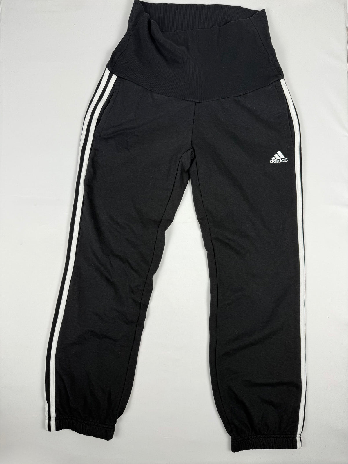 Pantalon droit taille basse en jean noir (XS)
