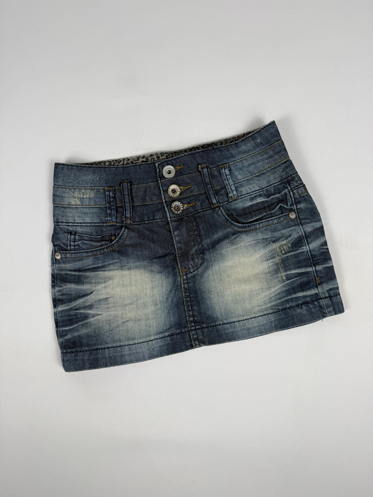 Jupe-short courte taille basse graphique orange (XS)