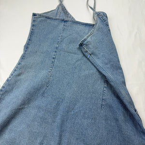 Denim jean blue Y2K vintage mini dress (XL)