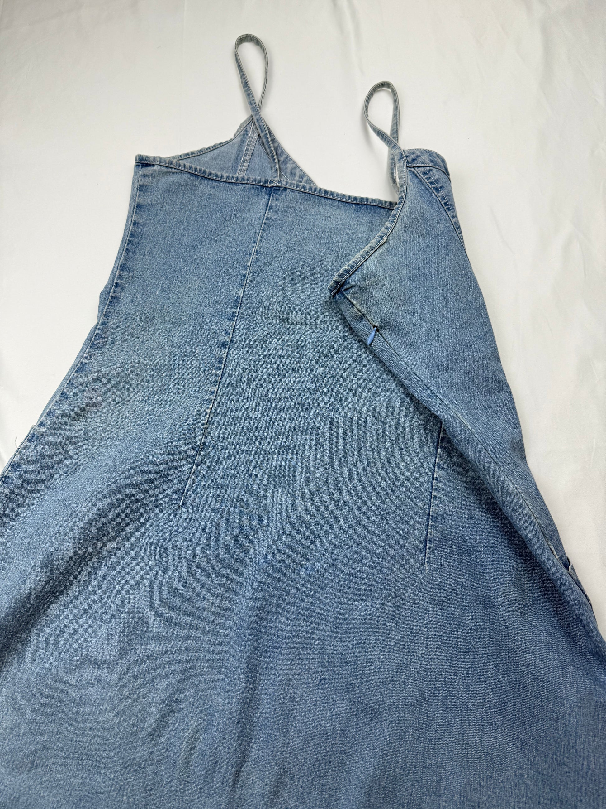 Denim jean blue Y2K vintage mini dress (XL)