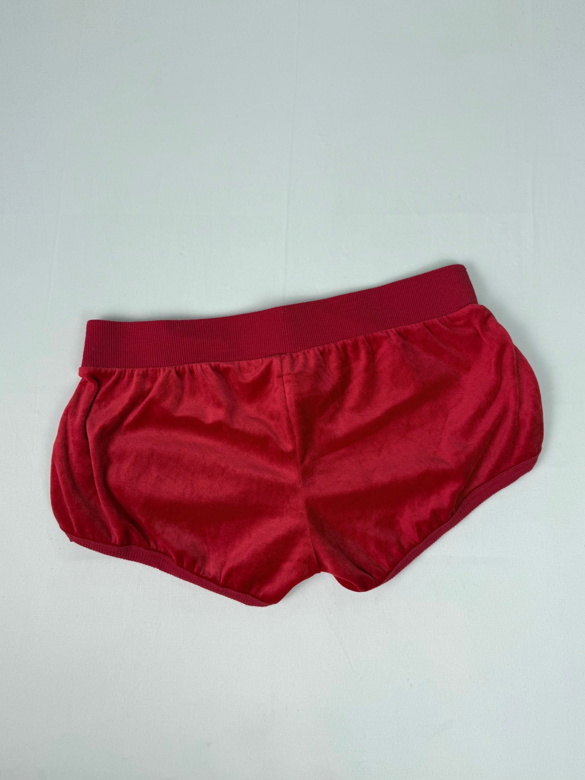 Red velvet low rise mini short (M/L)