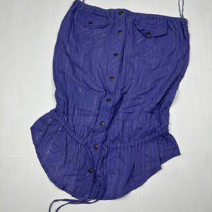 Cotton check print stretchy tube top (M)