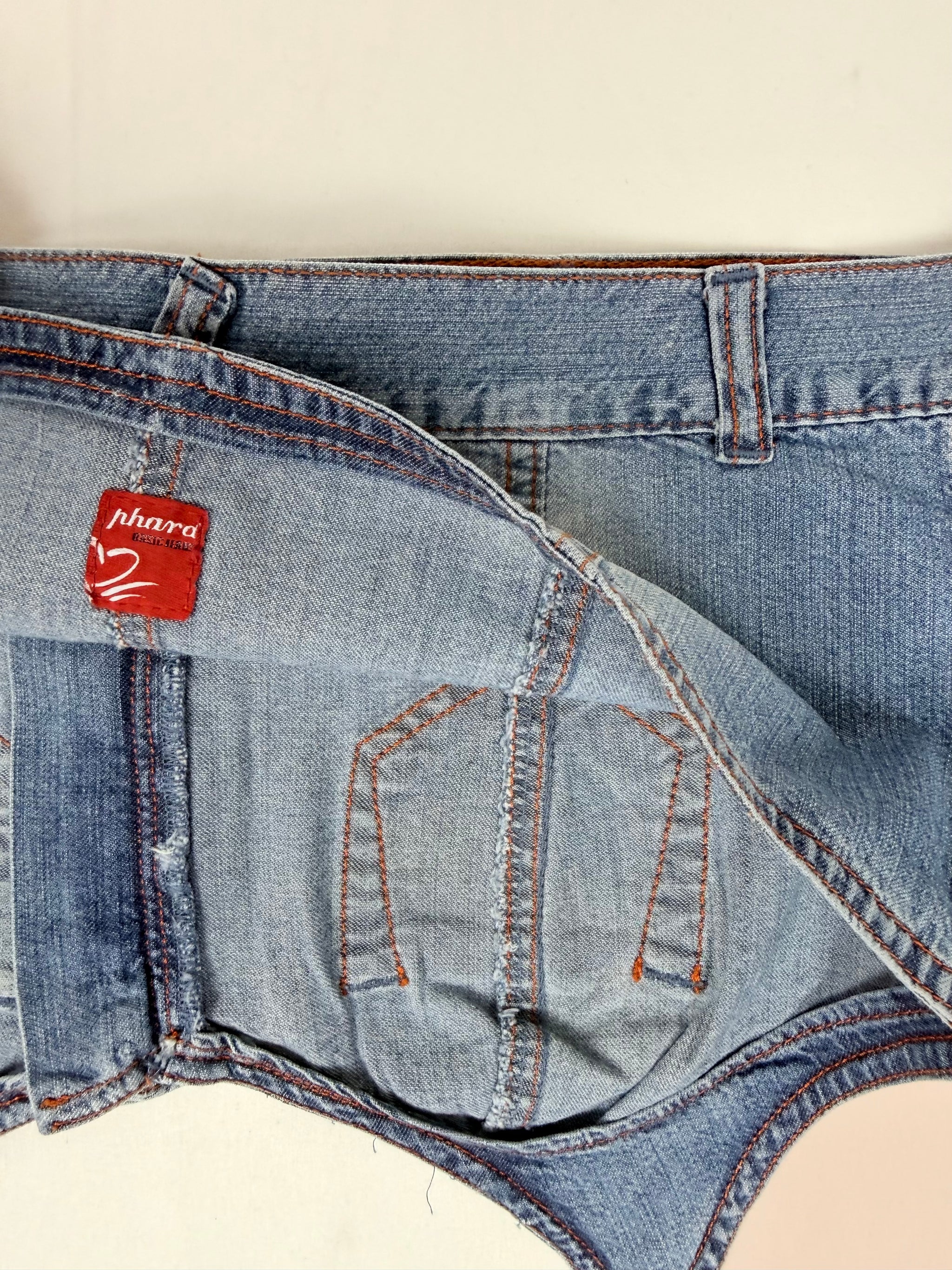 Blue denim halter top (XL)