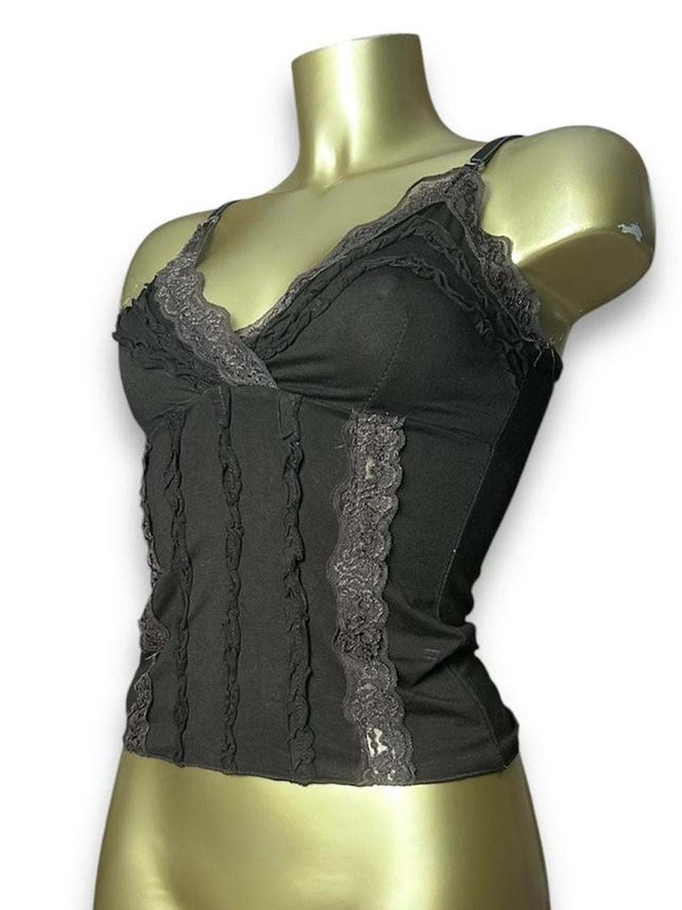 Brown lace cami top (S)