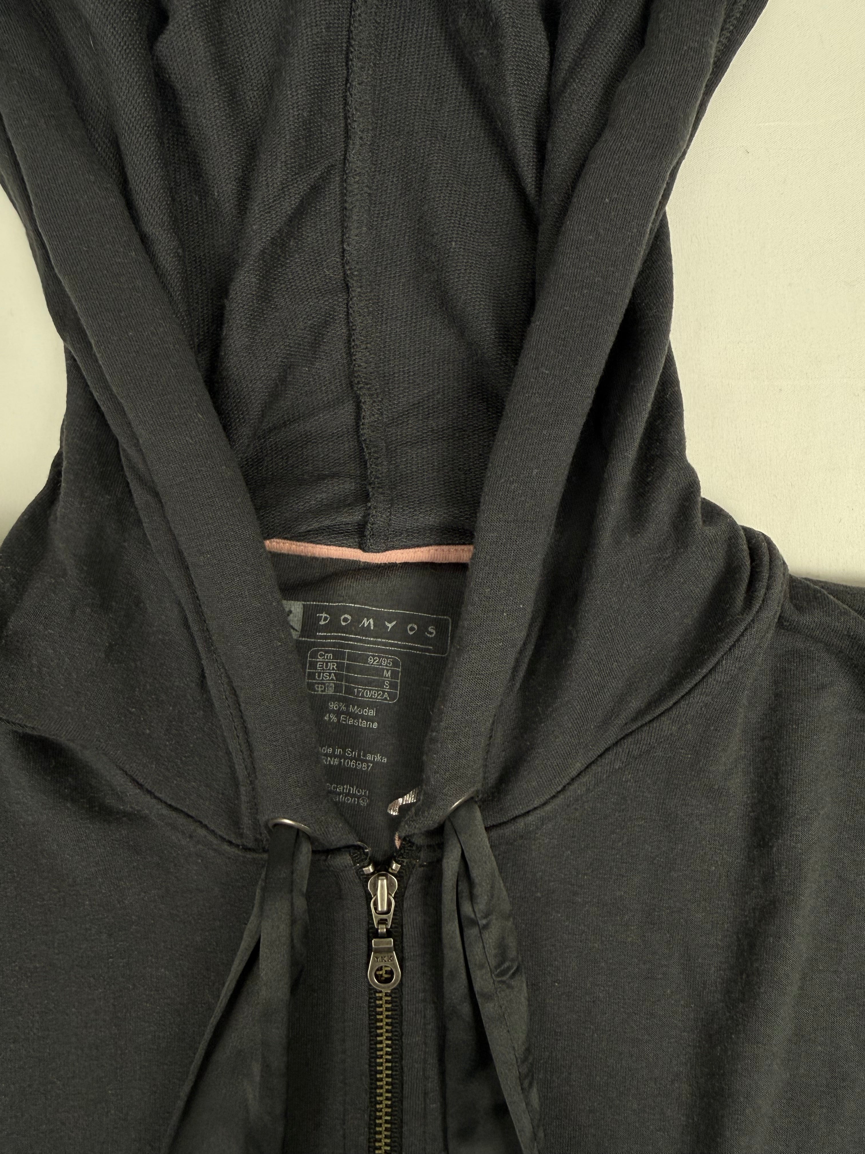Grey cotton hooded tee (M)