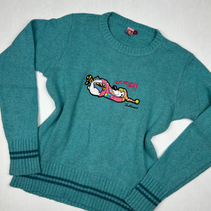 Blue cartoon logo jumper (M/L)