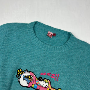 Blue cartoon logo jumper (M/L)
