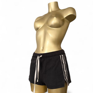Black 100% cotton low rise mini short (S)