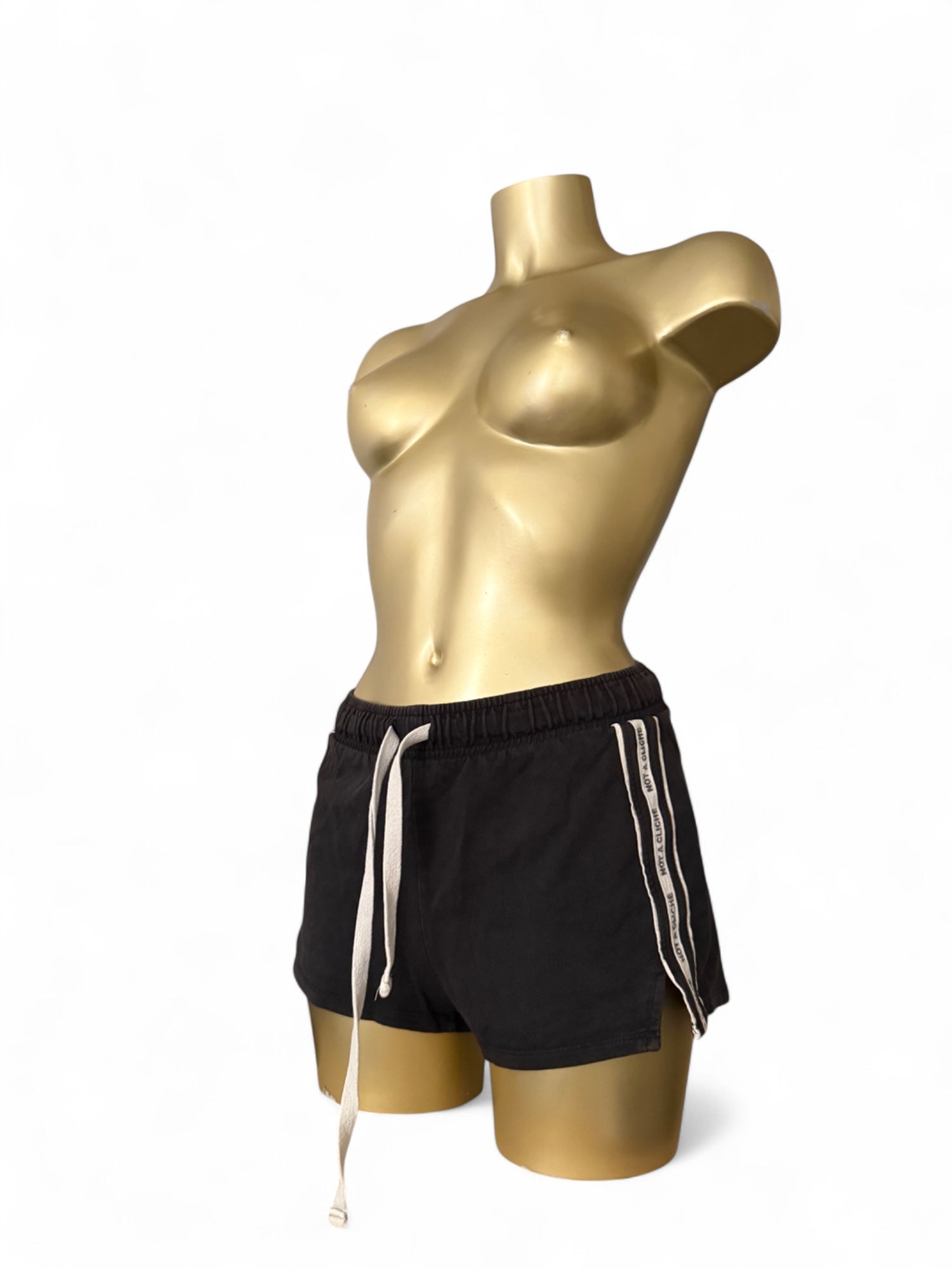 Black 100% cotton low rise mini short (S)