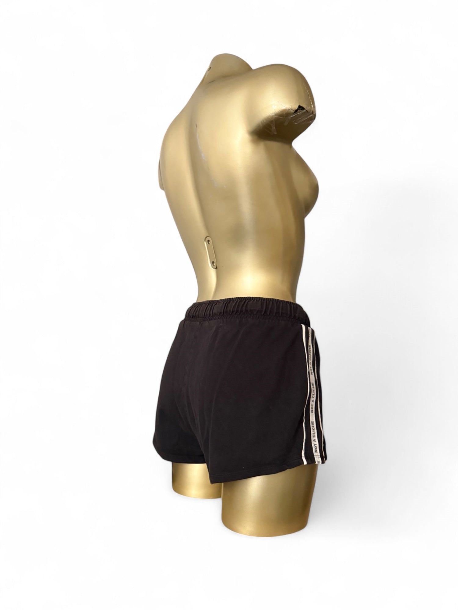 Black 100% cotton low rise mini short (S)