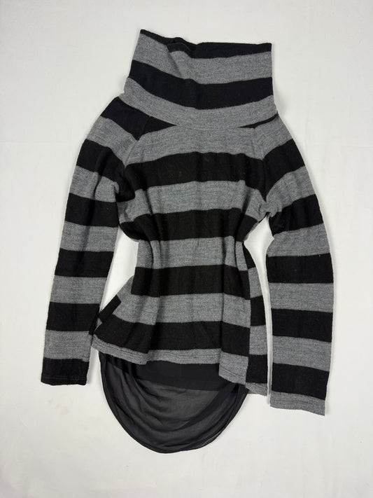 Grey & black turtleneck jumper (S/M)