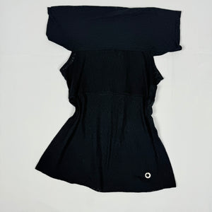 Black off shoulders cotton tight fit top (M)