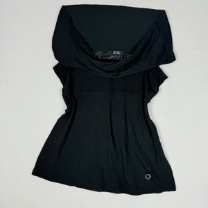 Black off shoulders cotton tight fit top (M)