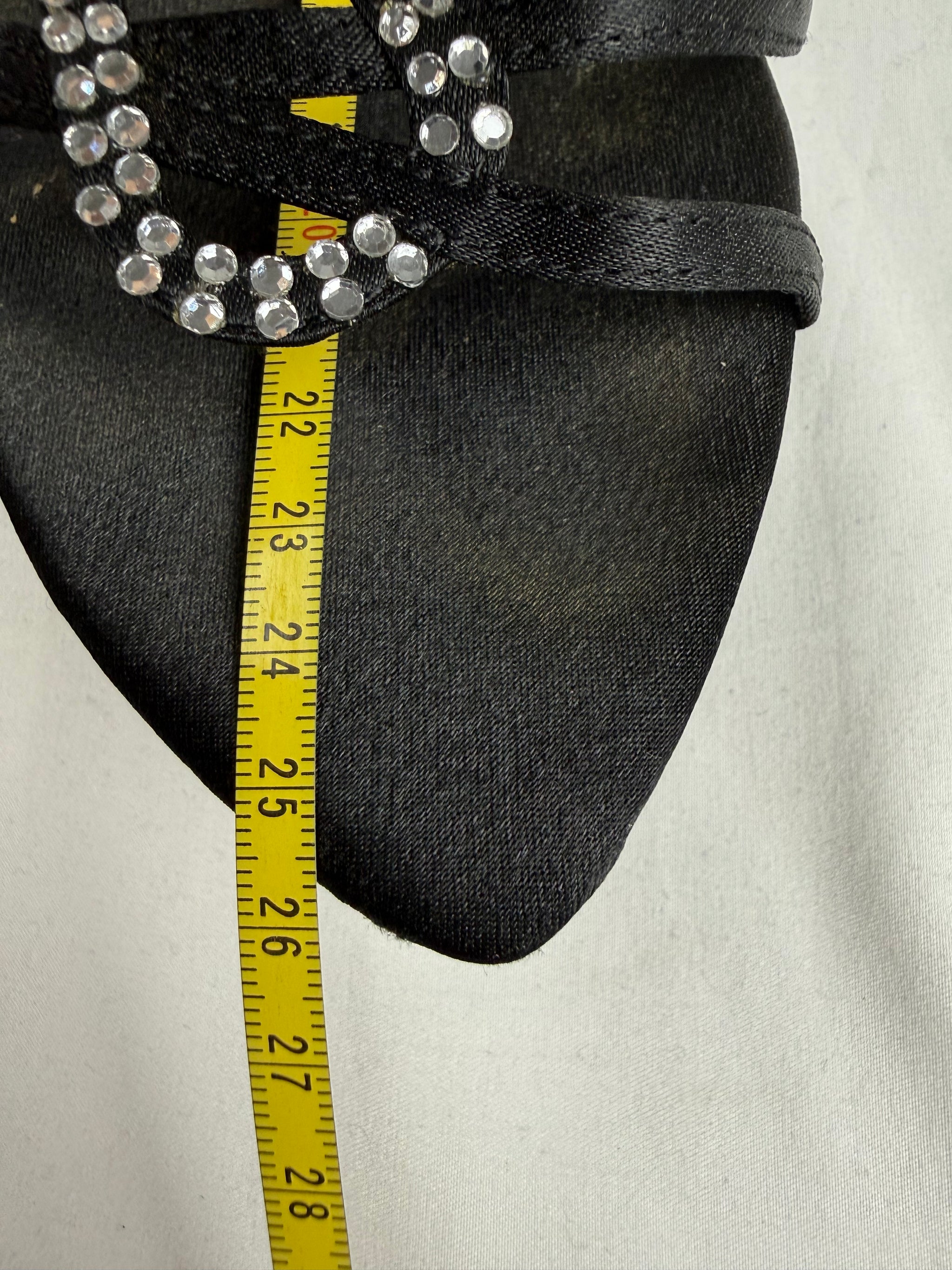 Black rhinestones snake open toes heels (38)