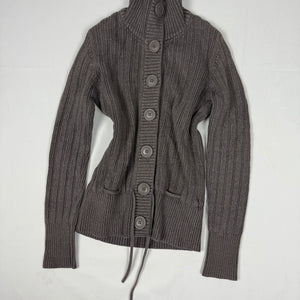 Khaki cardigan jumper (S/M)