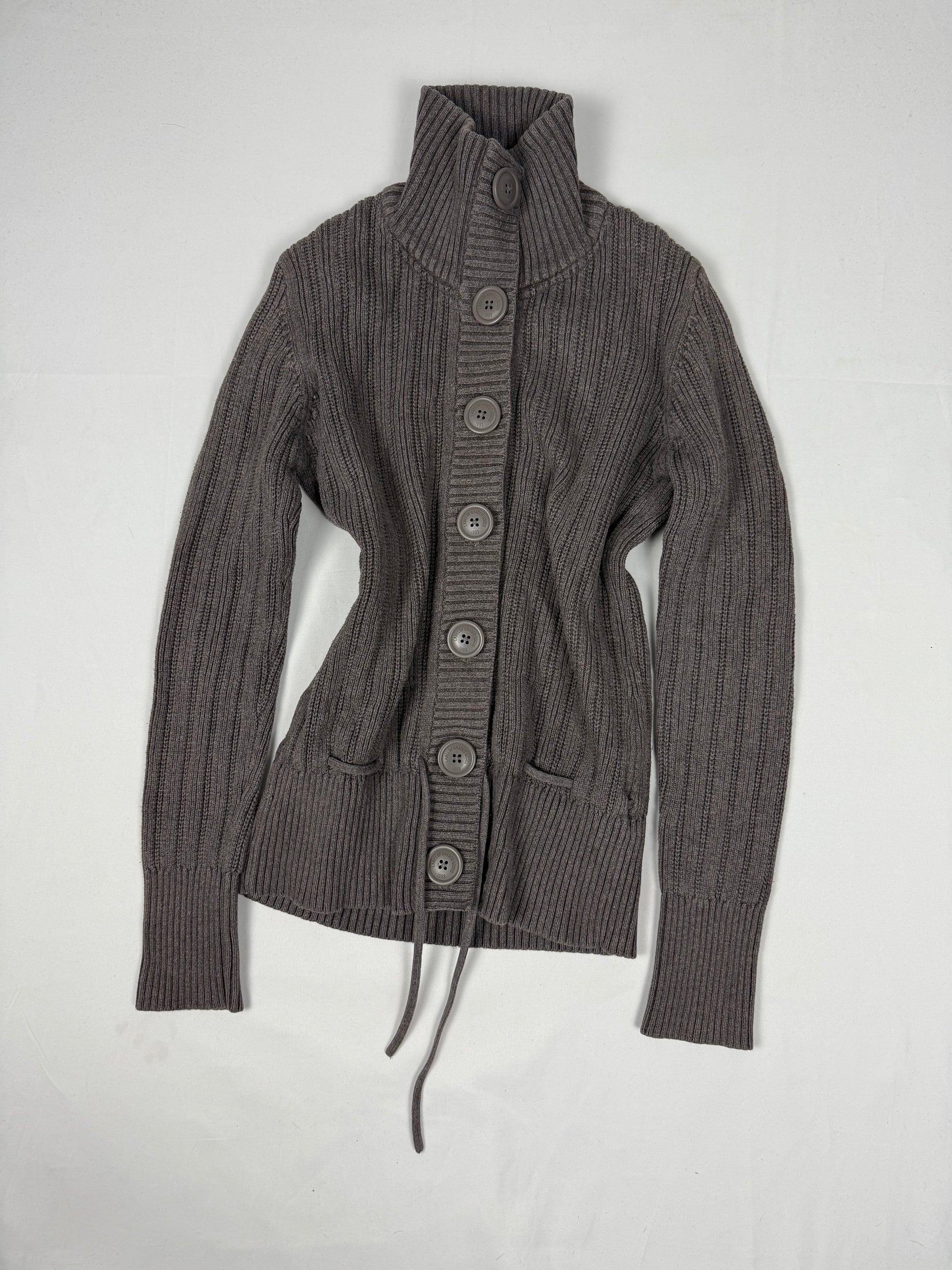 Khaki cardigan jumper (S/M)