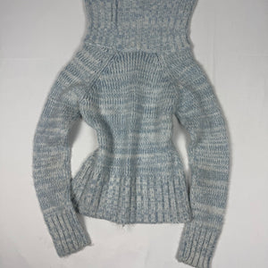 Baby blue turtleneck jumper (S)