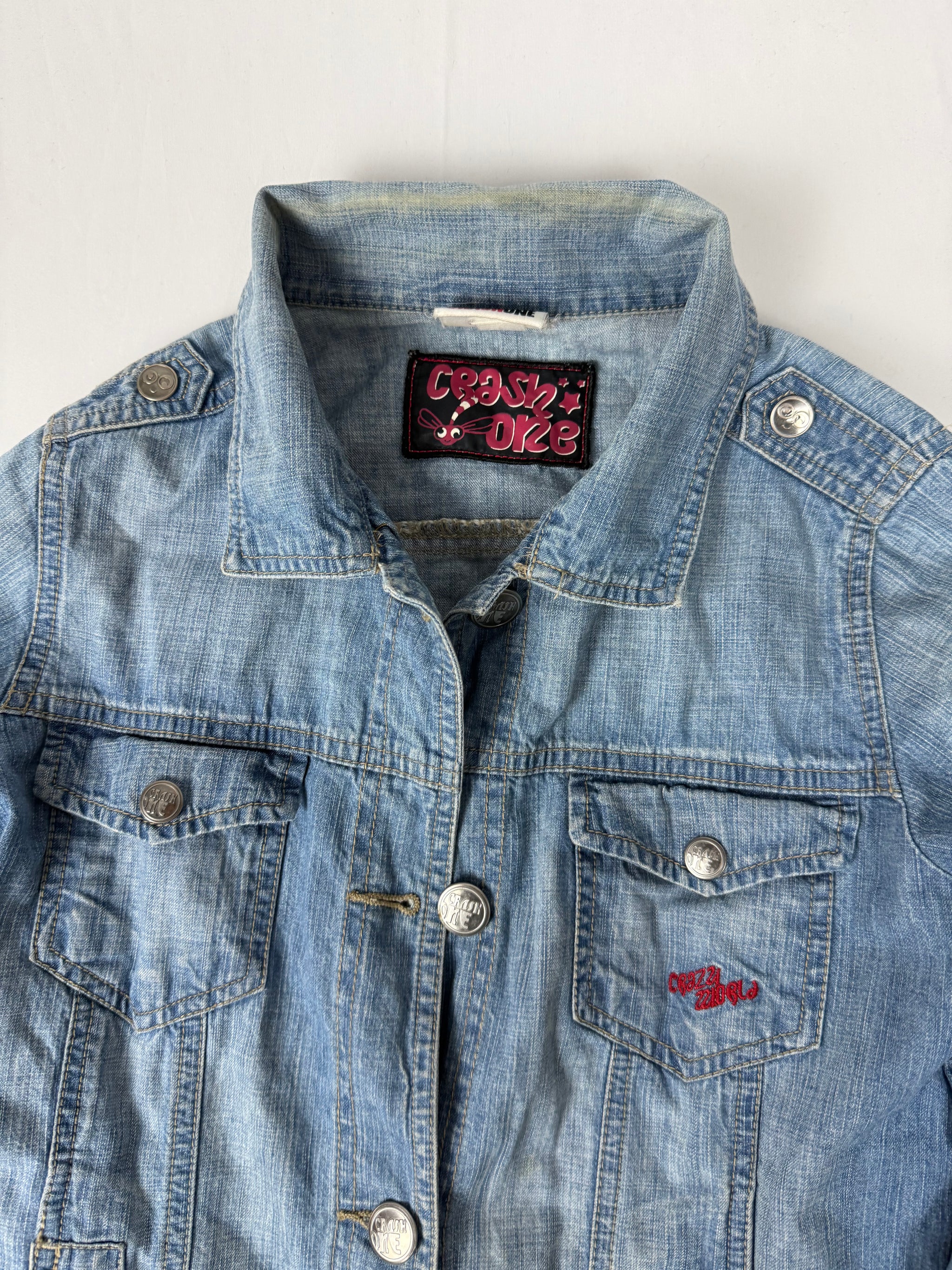 Blue denim buttons up jacket (S/M)