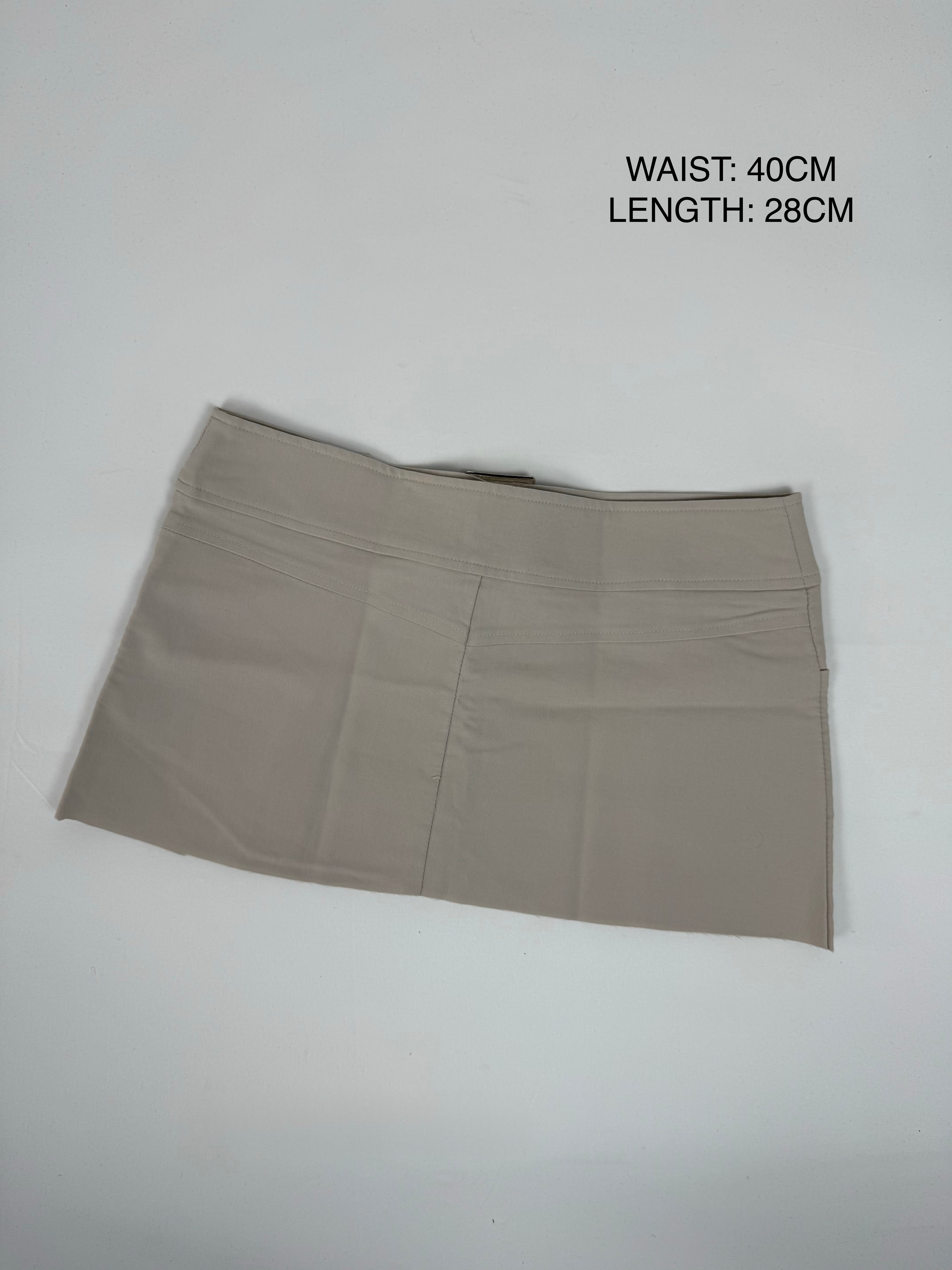 Jupe-short courte taille basse graphique orange (XS)