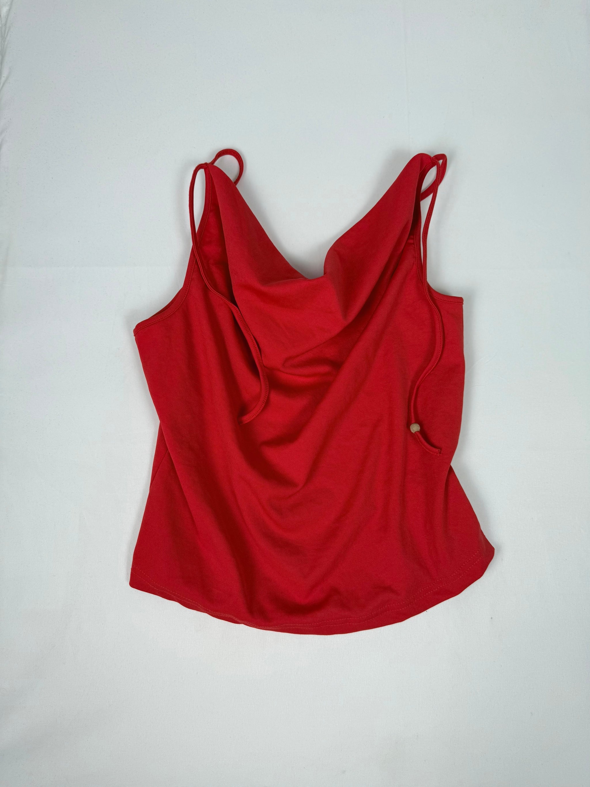 Plunge neck  stretchy halter top (M/L)