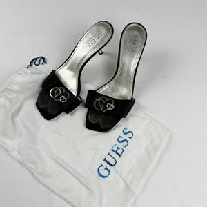 Black square toes kitten heels mules (37)