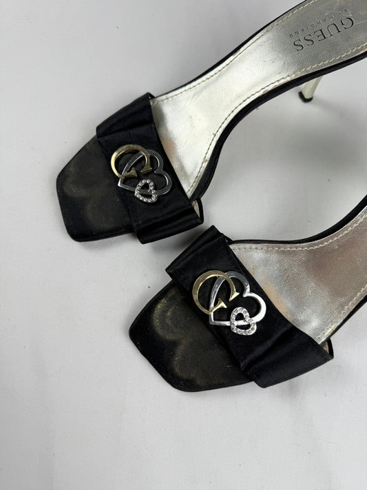 Black square toes kitten heels mules (37)