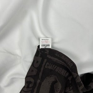 Brown graphic print pareo beachwear mini skirt (One size)