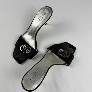 Black square toes kitten heels mules (37)