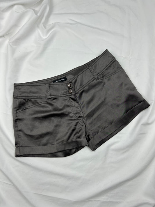 Grey silk  low rise mini short (S/M)