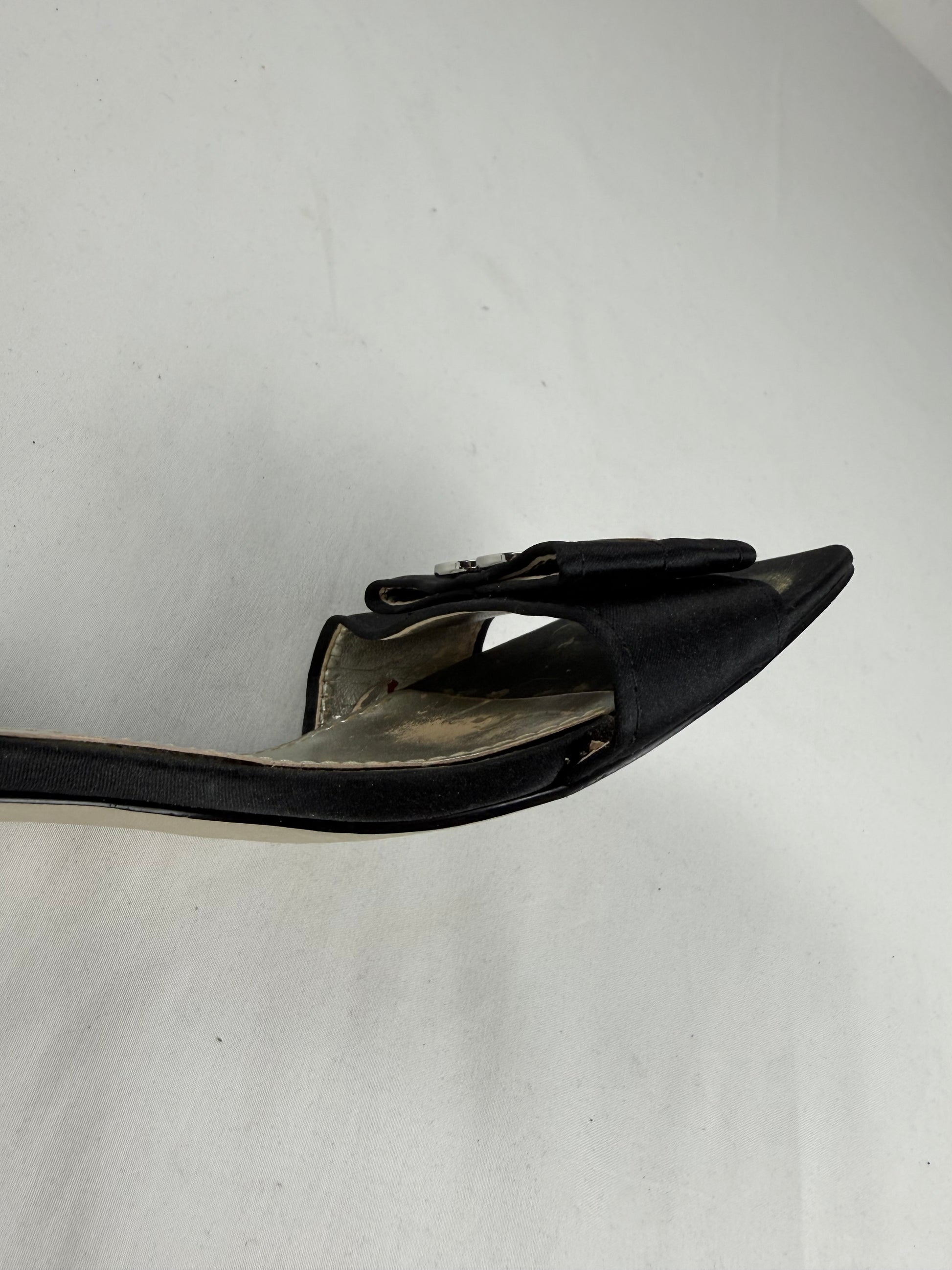 Black square toes kitten heels mules (37)