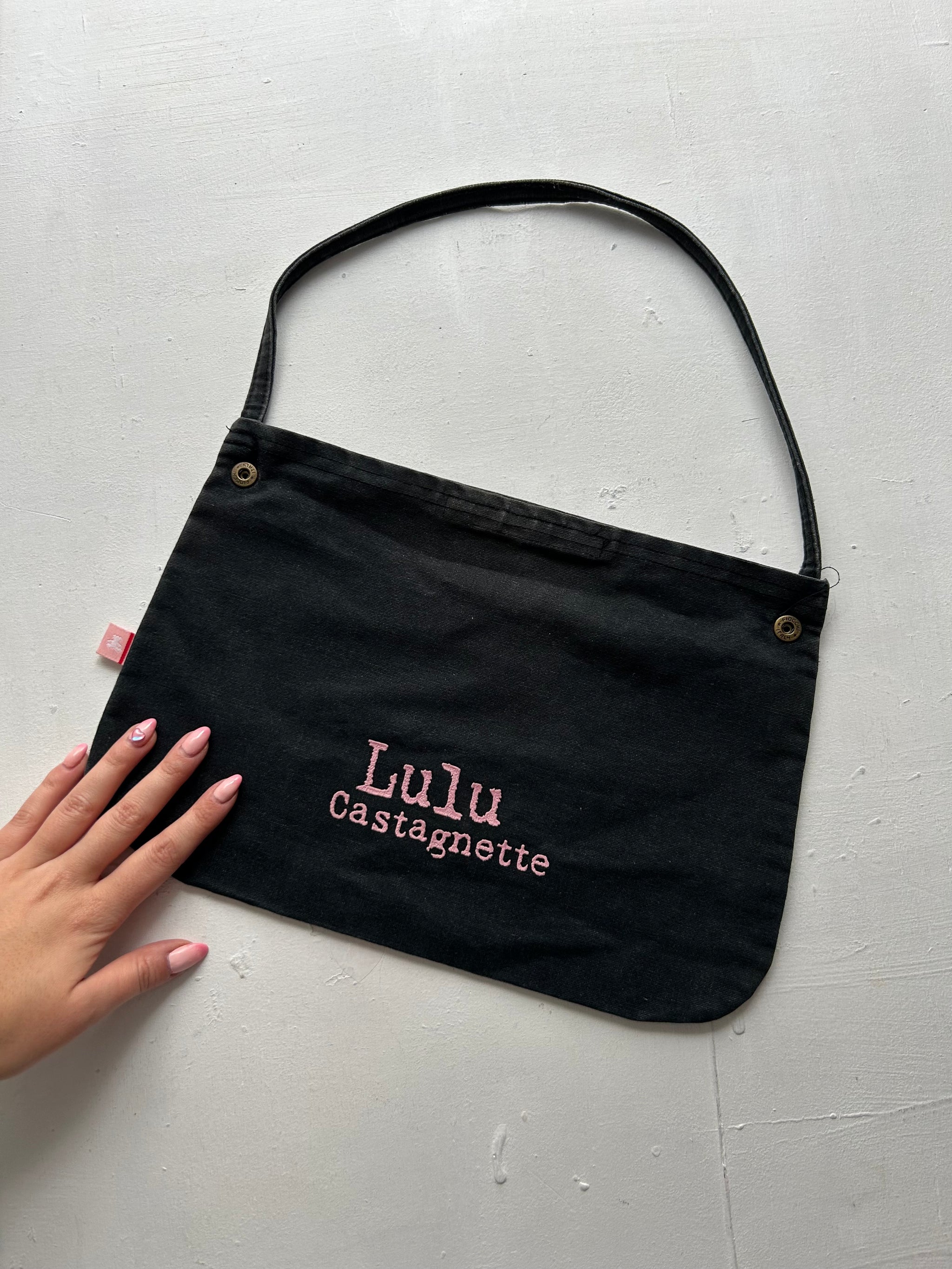 Navy denim cotton mini bag