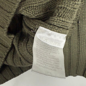Khaki ribbed cotton jumper (S)