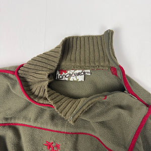 Khaki fleece high neck sweatshirt (XS)