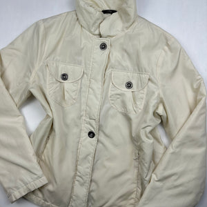 White cream puffer jacket (L)