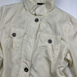 White cream puffer jacket (L)