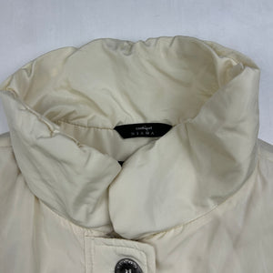 White cream puffer jacket (L)