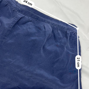 Blue 100% silk  low rise mini short (S)