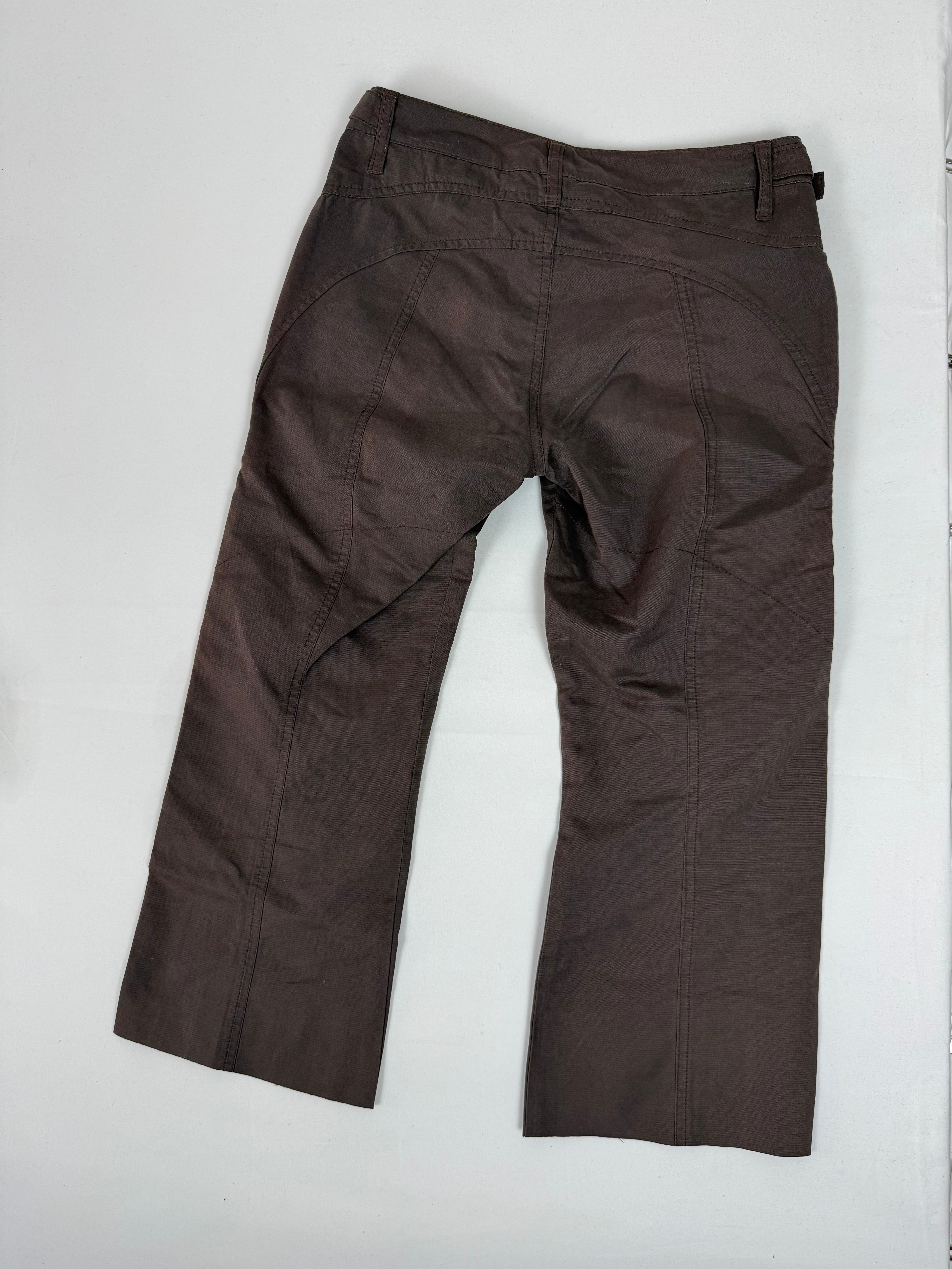 Pantalon droit taille basse en jean noir (XS)