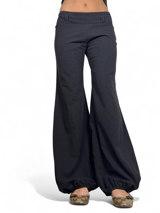 Black low rise baggy pants (S/M)