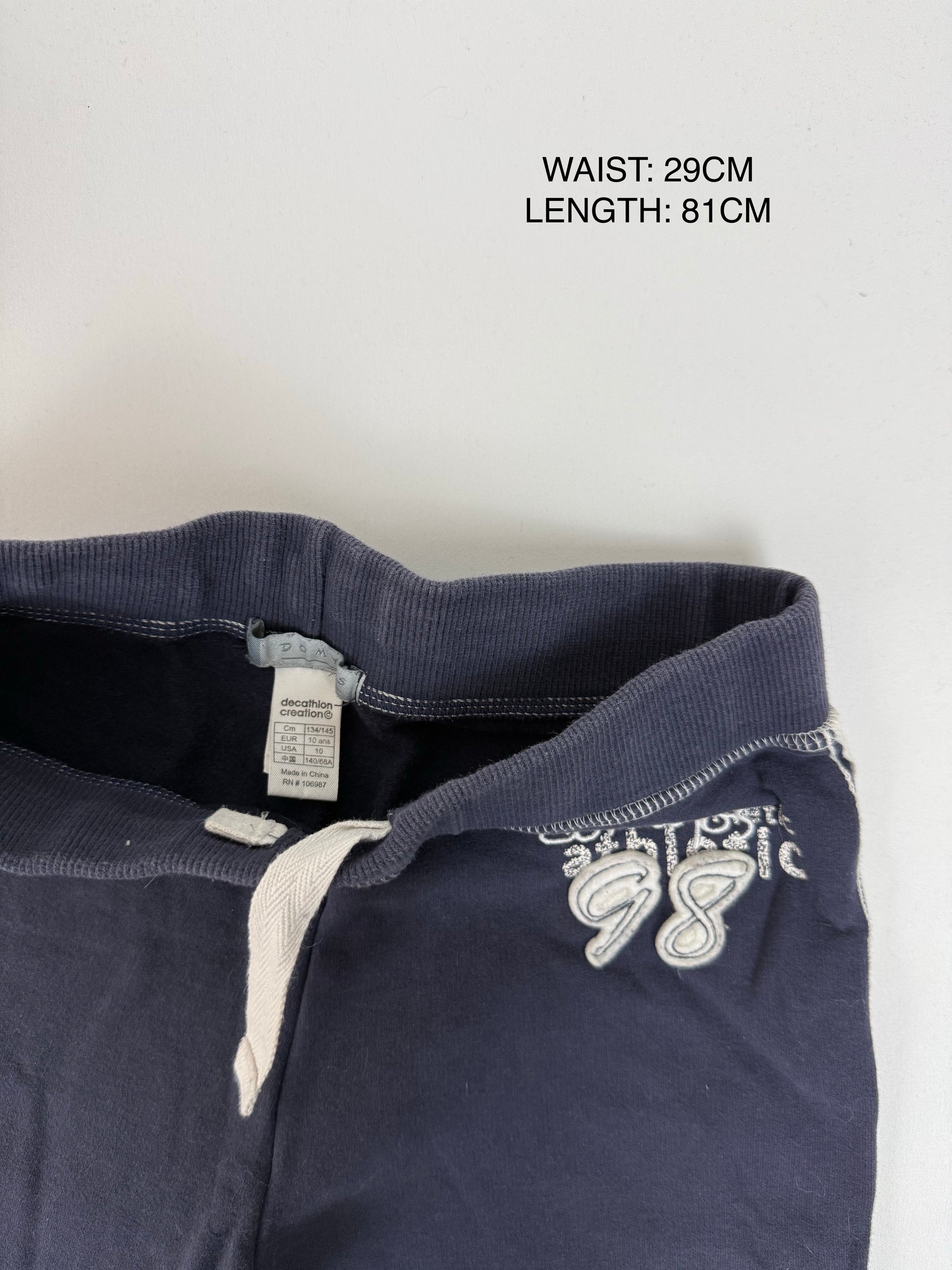 Navy cotton activewear capri pants (XS)