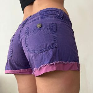 Purple 100% cotton low rise mini short (S)