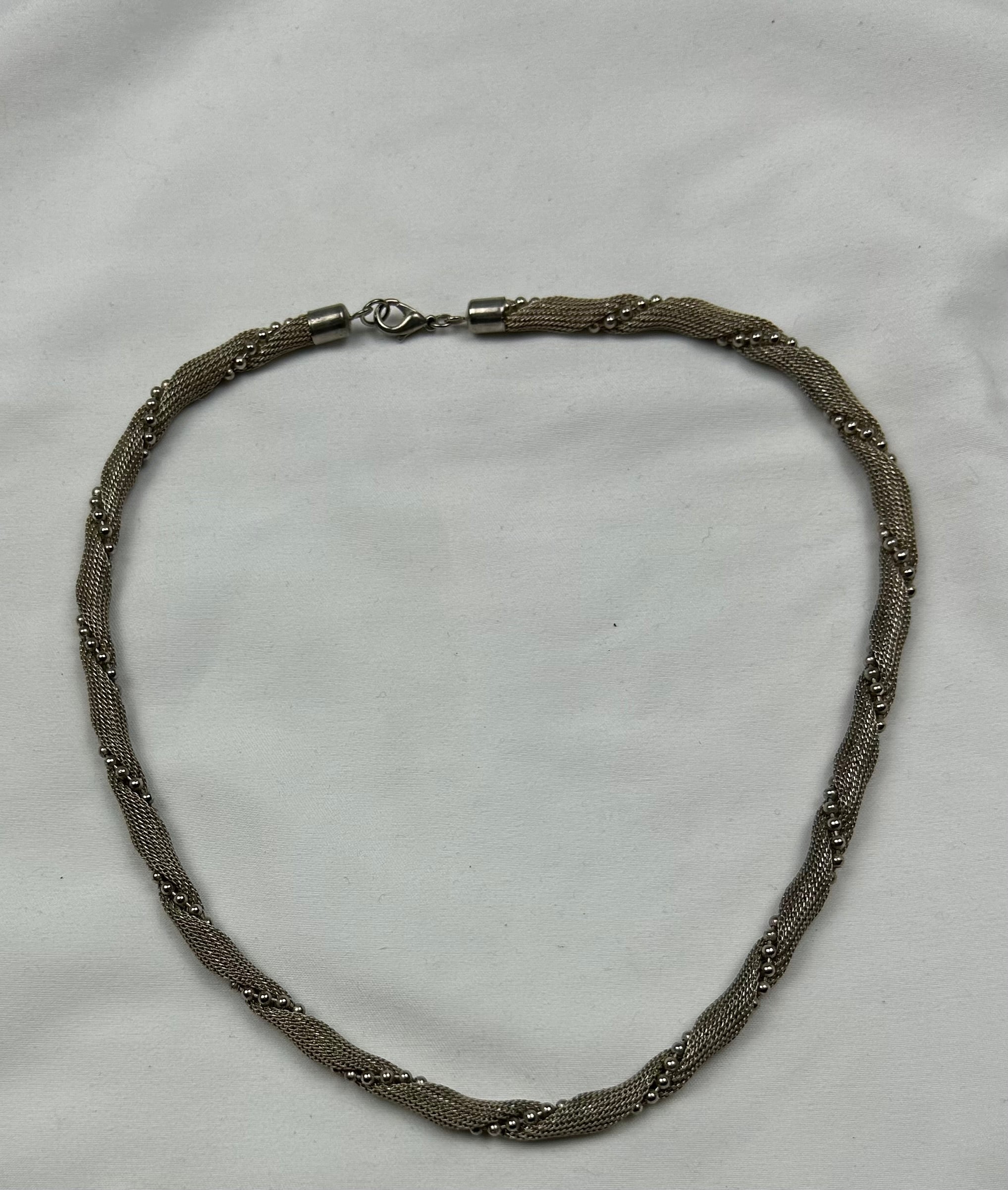 Silver stainless steel necklace + bracelet set