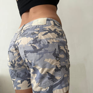 Blue camo low rise mini short (S)