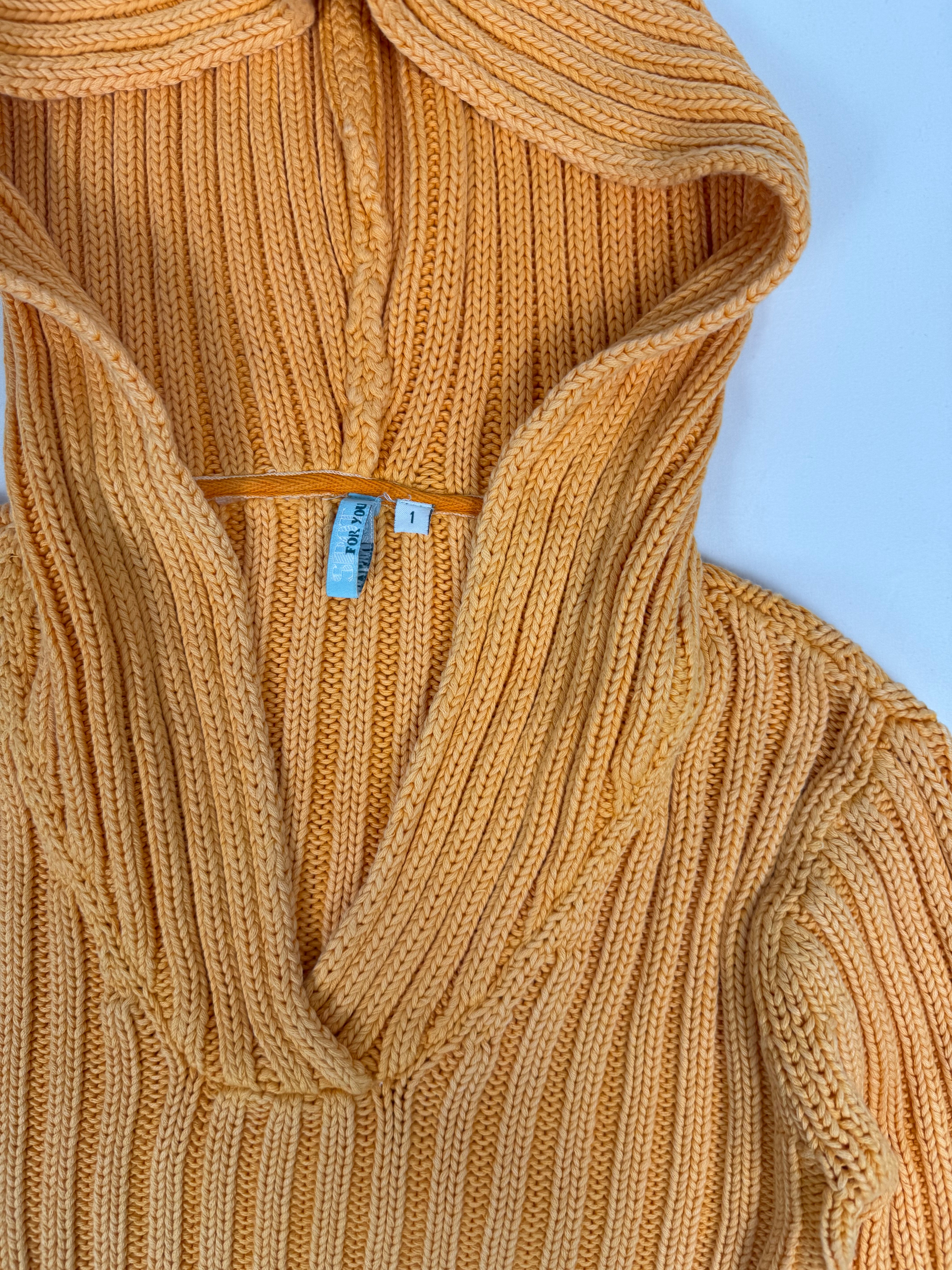 Orange hooded jumper (S)