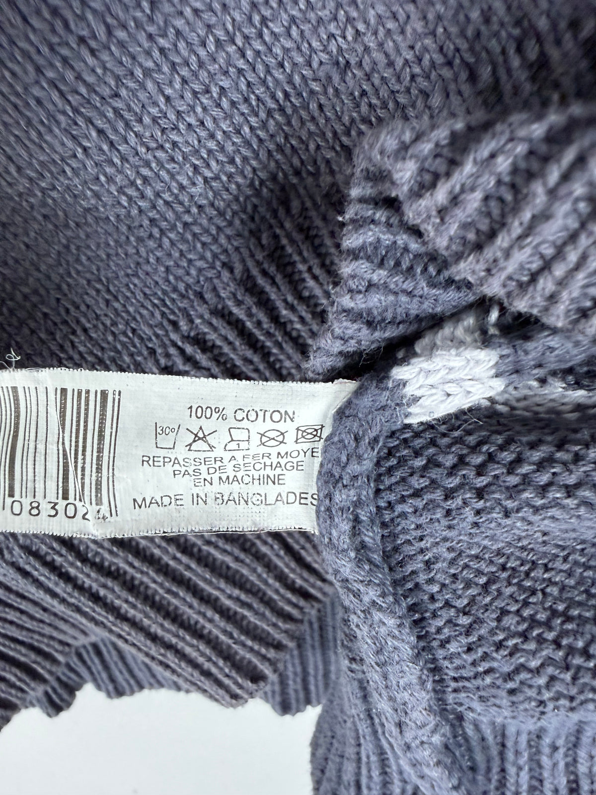 Mini-robe en maille grise à manches courtes avec nouage (S)