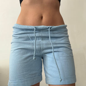 Baby blue New York cotton low rise mid short (S/M)