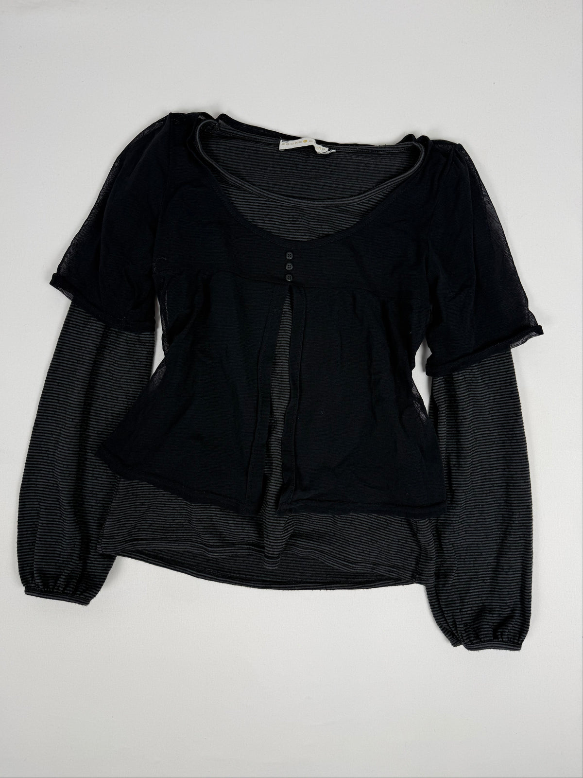Black  2 in 1 layer long sleeves top (S)