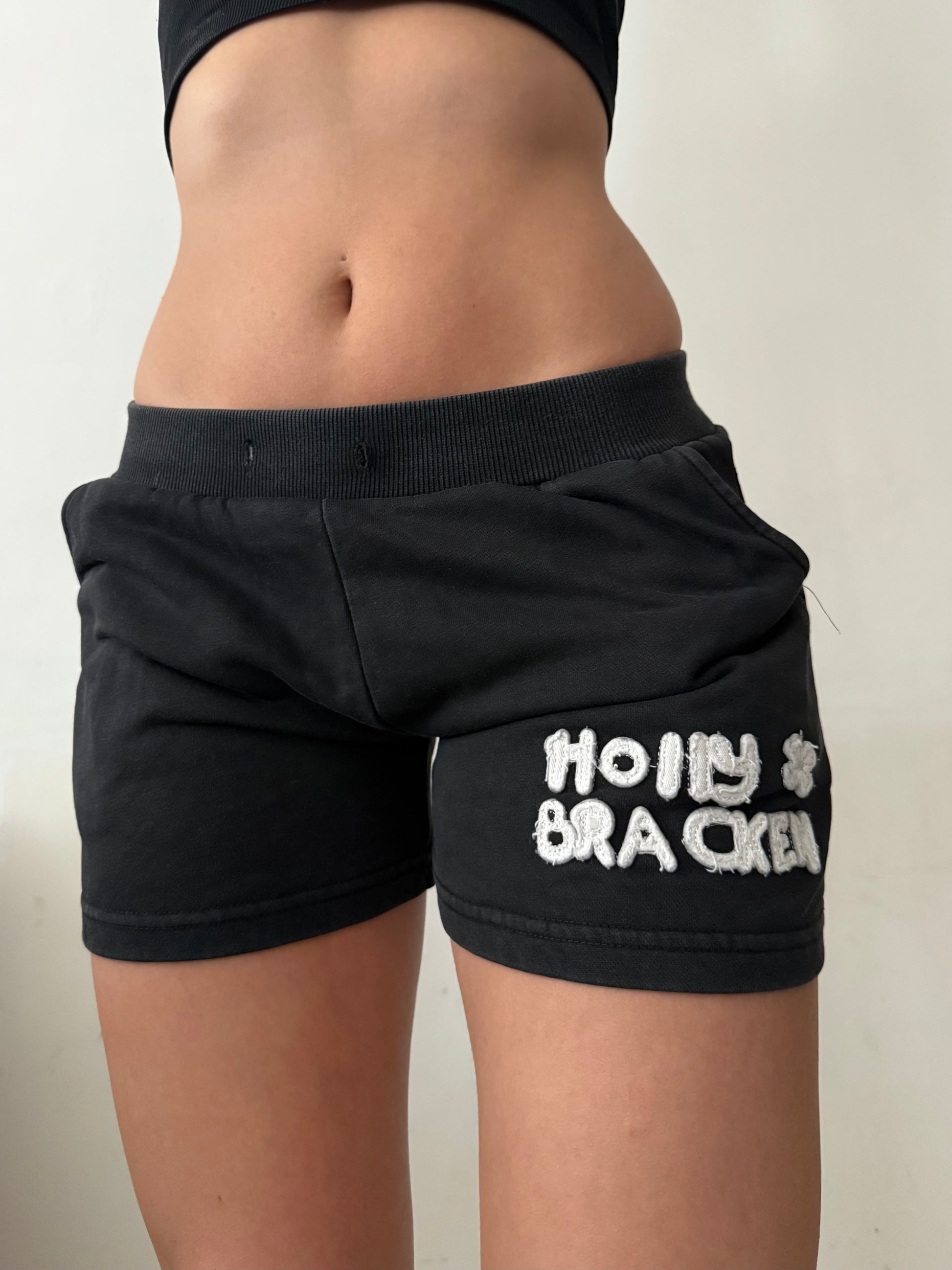Black low rise mini short (S)
